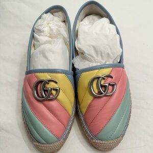 BNIB GUCCI Leather espadrille with Double G Size 37